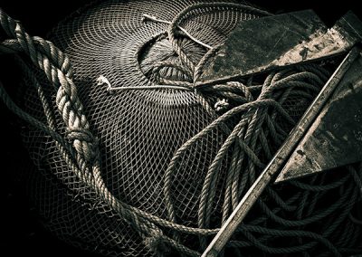 Filet de pêche photographie d'art noir et blanc© Hélène Toulet